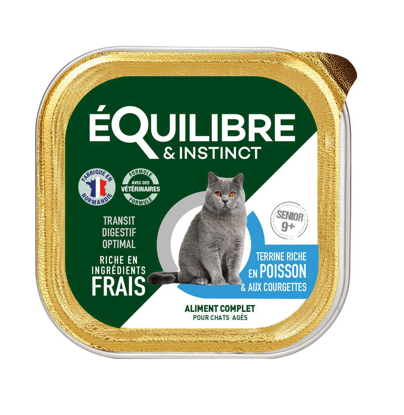 &Eacute;quilibre & Instinct - P&acirc;t&eacute;e au Poisson et Courgettes pour Chat Senior - 85g Image num&eacute;ro 1