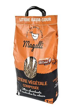 Magalli - Litière Végétale Cacao pour Basse-cour - 7Kg