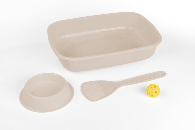 Animalis - Kit Bac à Litière Chaton - Taupe Image numéro 3 Animalis - Kit Bac à Litière Chaton - Taupe Image numéro 3