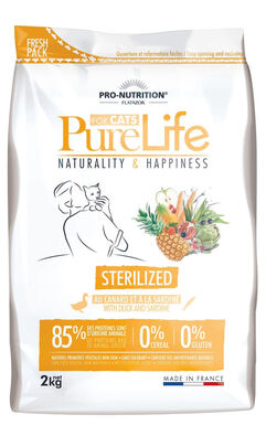 Flatazor - Croquettes PURE LIFE Sterilized pour Chat - 2Kg