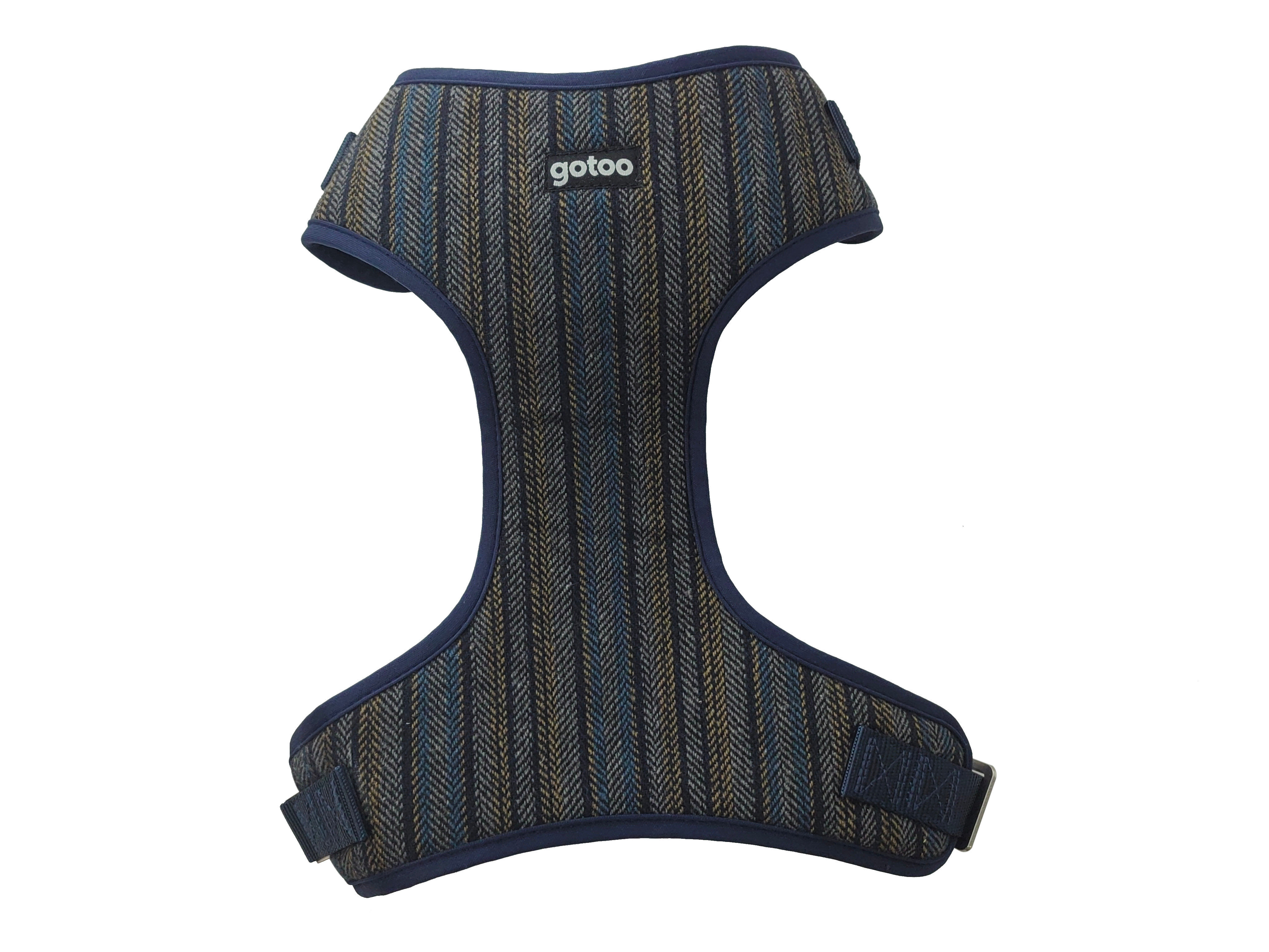 Gotoo - Harnais T-shirt en Tweed Bleu pour Chien - L Image num&eacute;ro 1