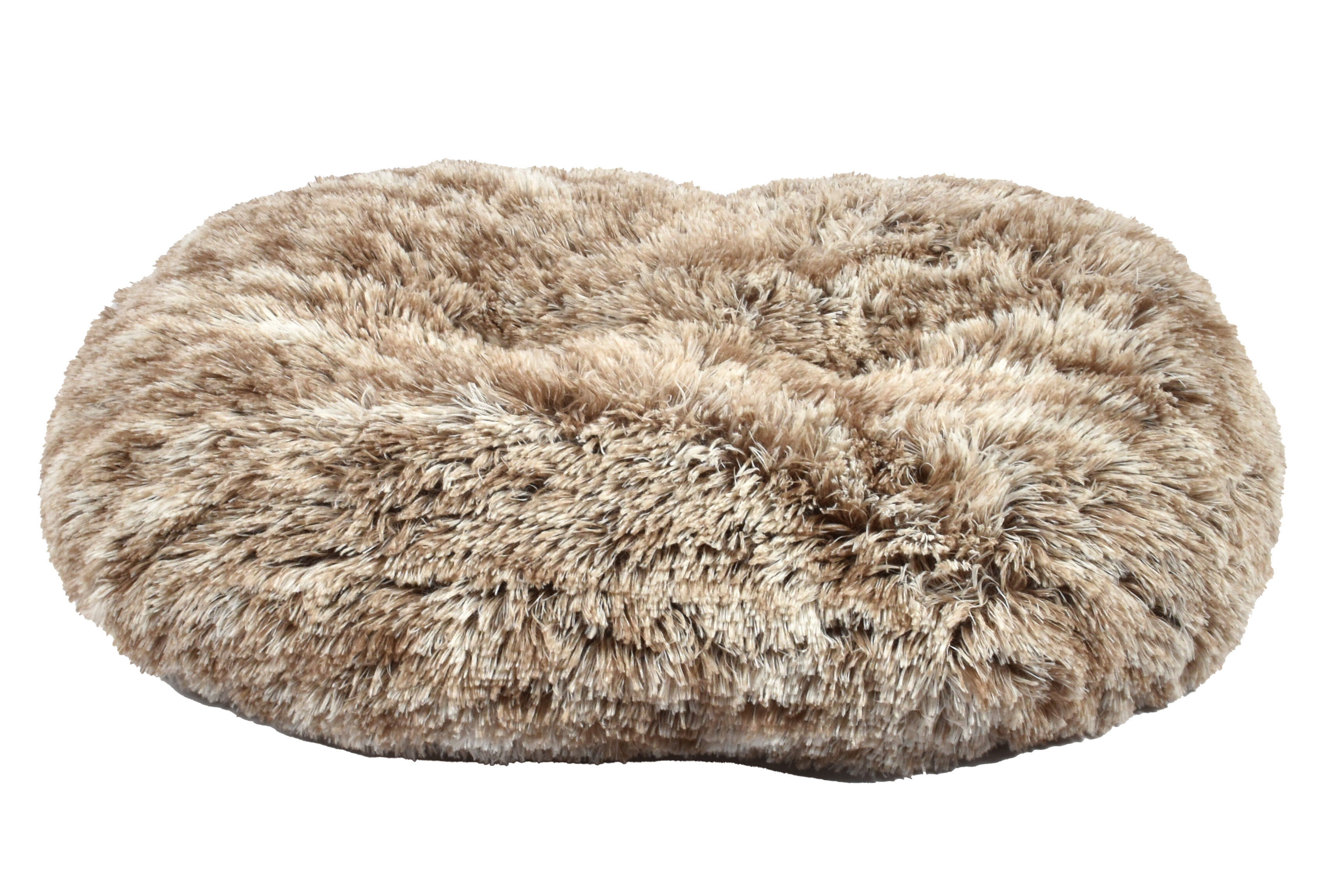 Bobby - Coussin Oval Poilu Taupe pour Chien - 55x45cm Image num&eacute;ro 1