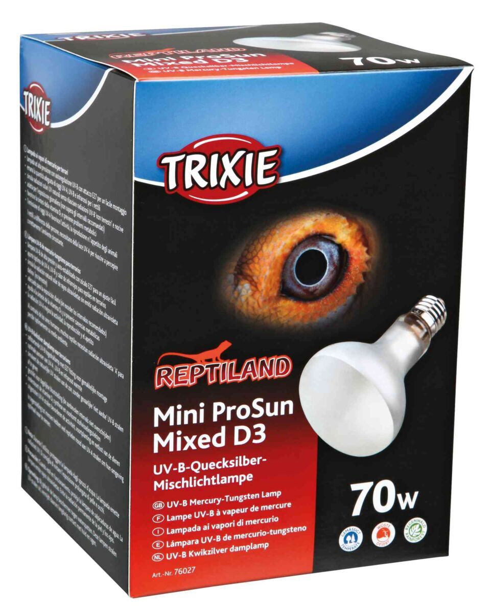Trixie - Lampe UV B Mini ProSun Mixed D3  d&eacute;m. Automatique 70W - 80  x 108 mm Image num&eacute;ro 1