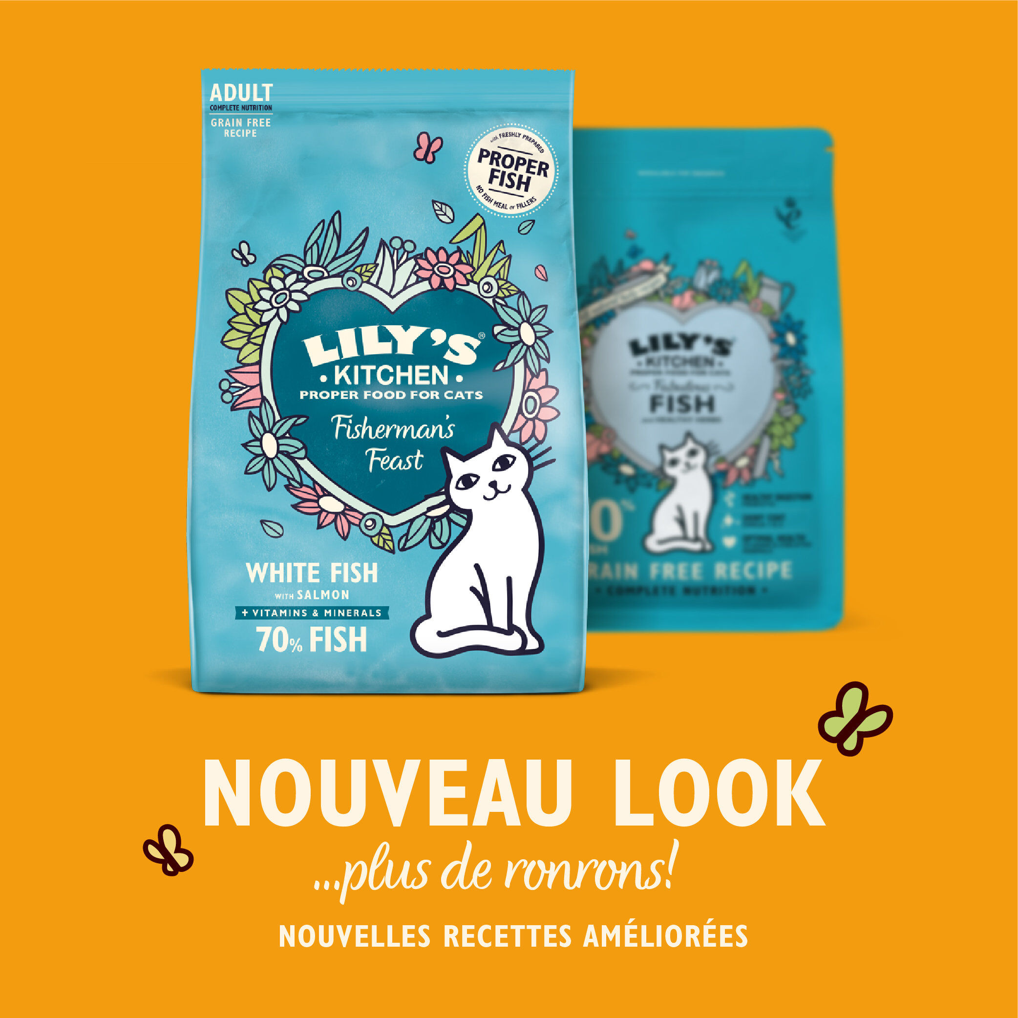 Lily's Kitchen - Croquettes D&eacute;lice P&ecirc;cheur au Poisson Blanc et Saumon pour Chat - 800g Image num&eacute;ro 2