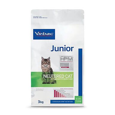 Virbac - Croquettes Veterinary HPM Junior Neutered pour Chatons - 3Kg
