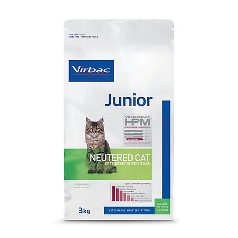 Virbac - Croquettes Veterinary HPM Junior Neutered pour Chatons - 3Kg image number null