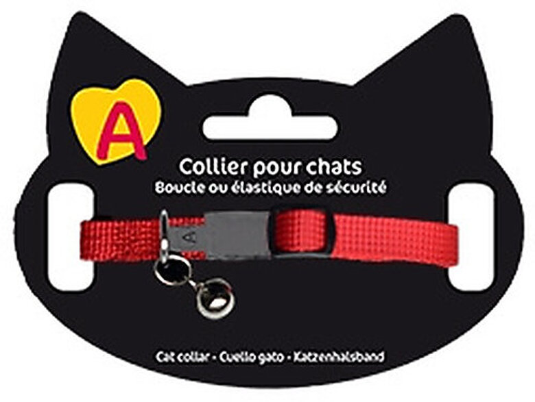 Animalis - Collier Basic pour Chat - Rouge image number null