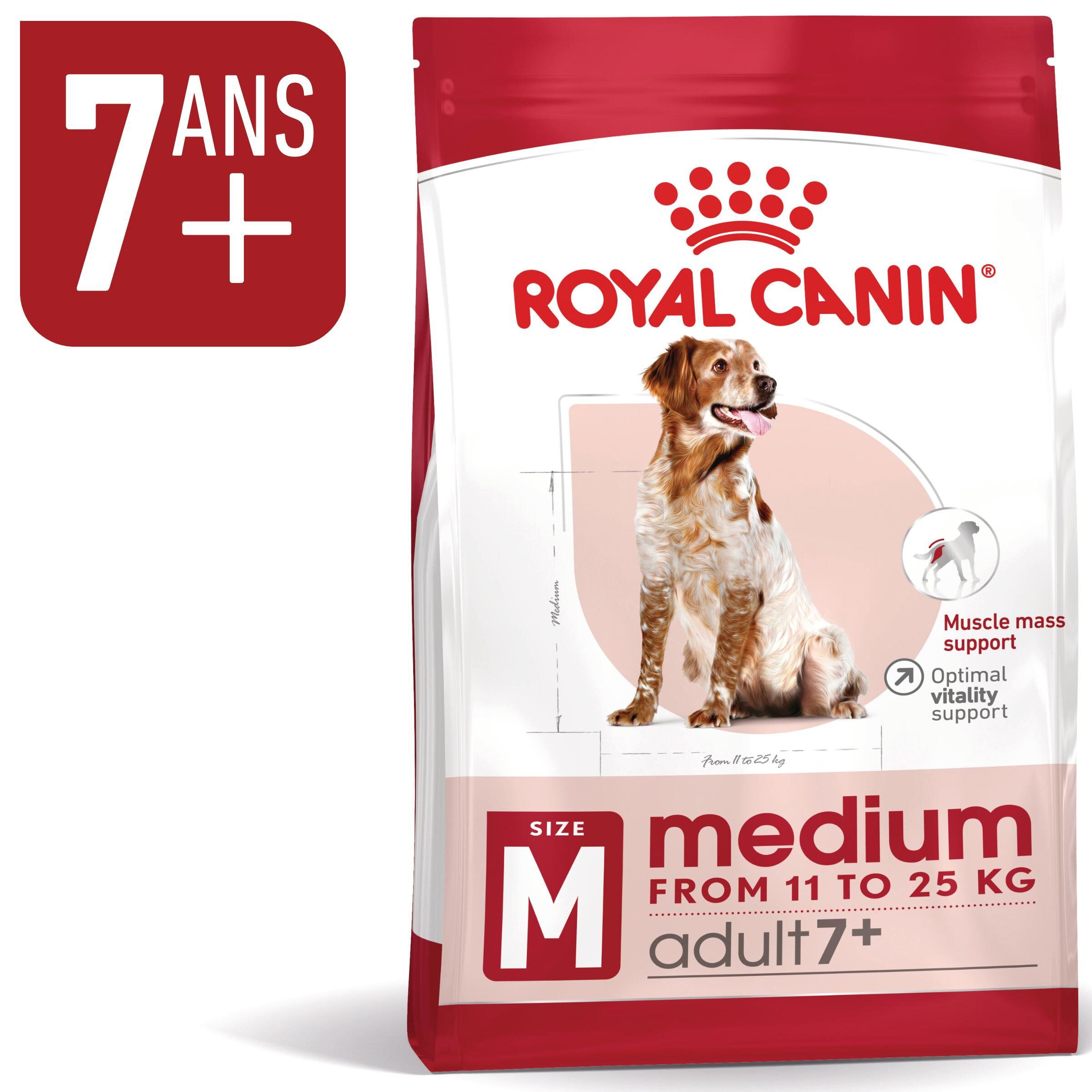Royal Canin - Croquettes MEDIUM ADULT 7 POUR CHIEN DE +7 ANS - 10KG Image num&eacute;ro 2