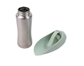 Gotoo - Gourde de voyage en Inox avec Ecuelle en Silicone pour Chiens - 500ml