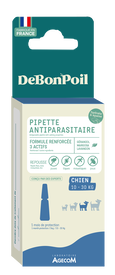 DeBonPoil - Pipette Antiparasitaire et Apaisante pour Chien de Moyenne Taille - x1
