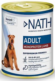 Nath - Pâtée Adult Monoprotéique Agneau pour Chiens - 400g
