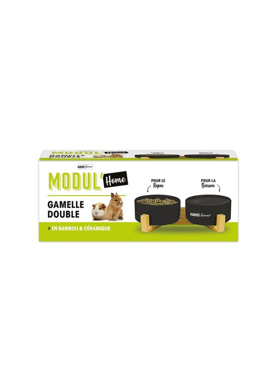 Hamiform - Gamelle Double Design MODUL'Home pour Lapin image number null