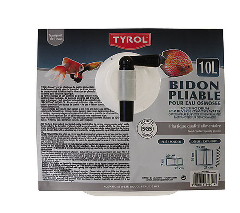 Tyrol - Bidon Pliable en Plastique pour Eau Osmosée - 10L image number null