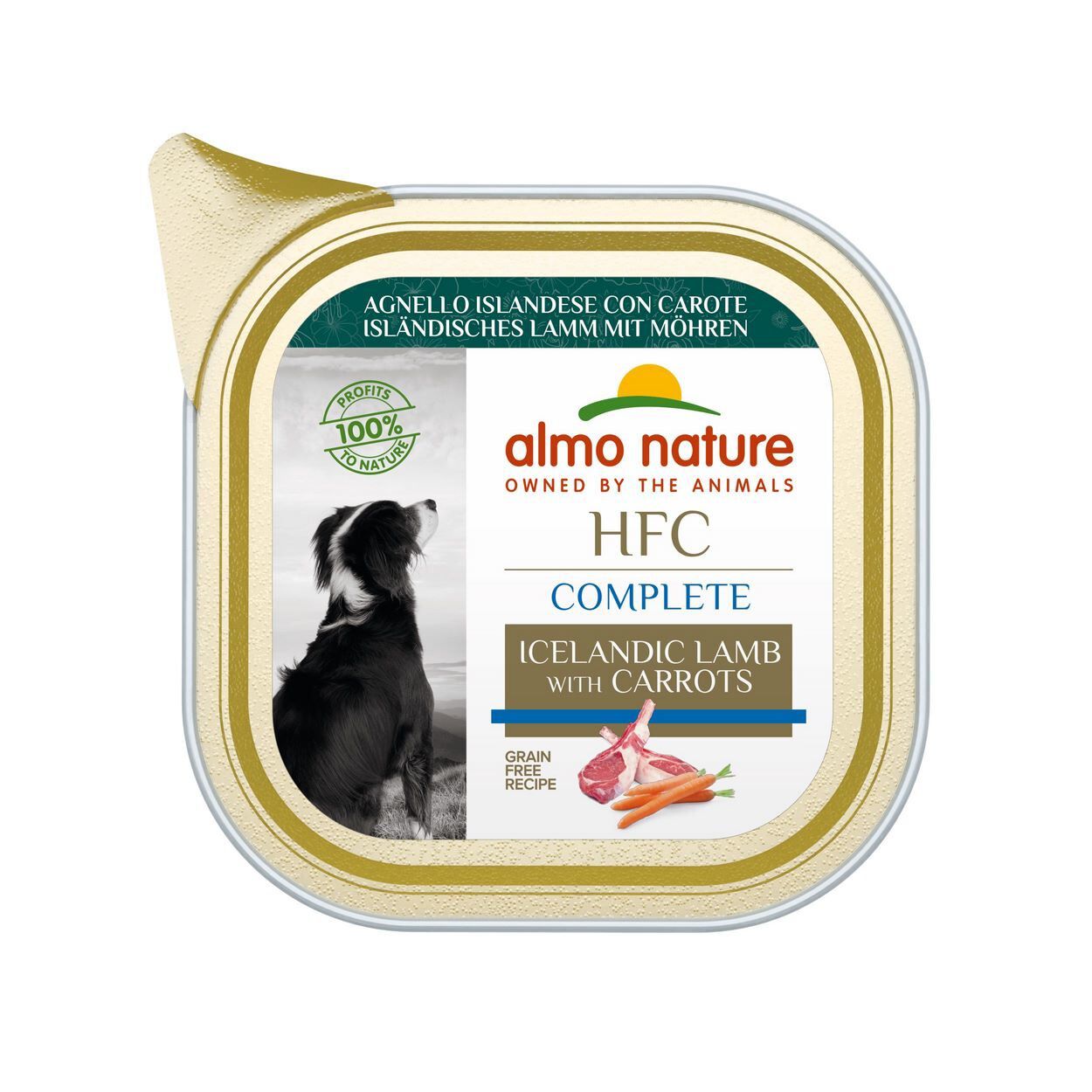 Almo Nature - P&acirc;t&eacute;e en Barquette HFC Agneau et Carottes pour Chiens - 85g Image num&eacute;ro 1