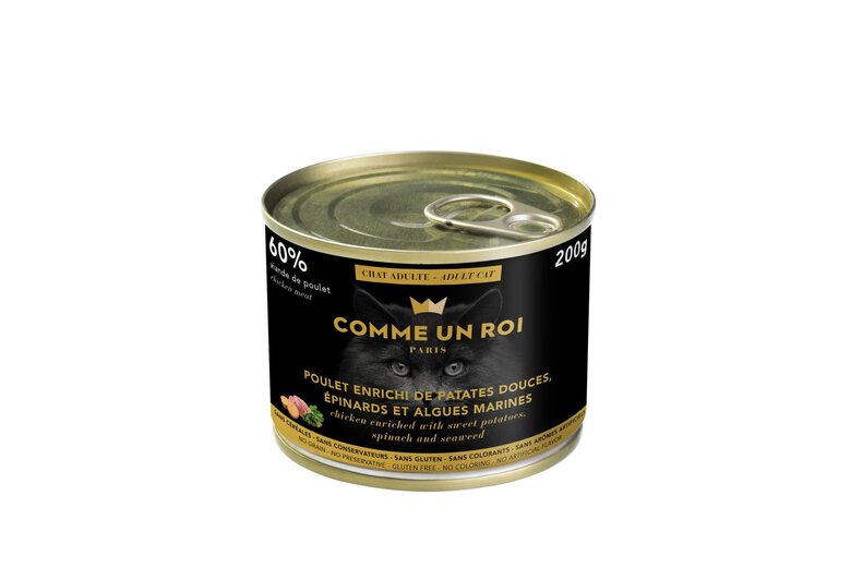 Comme Un Roi - Pâtée Adulte au Poulet pour Chat - 200g Image numéro 1 Comme Un Roi - Pâtée Adulte au Poulet pour Chat - 200g Image numéro 1