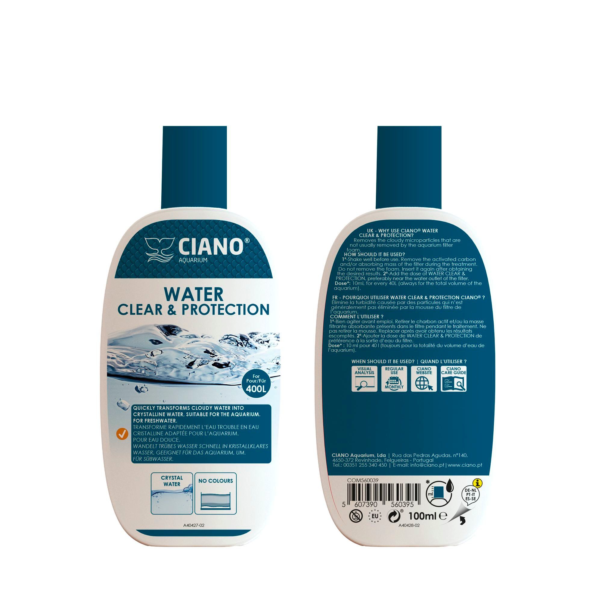 Ciano - Traitement d'Eau Water Clear & Protection pour Aquarium - 100ml Image num&eacute;ro 3