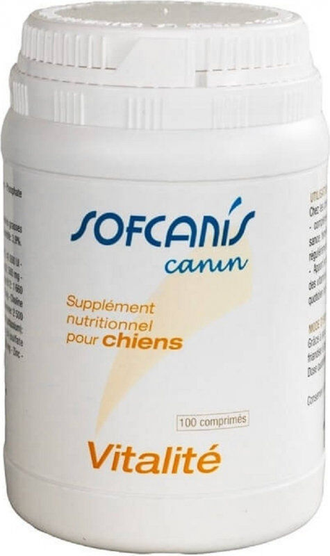 Sofcanis - Comprim&eacute;s Suppl&eacute;ment Nutritionnel Vitalit&eacute; pour Chiens - x100 Image num&eacute;ro 1