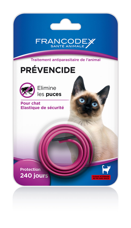 Francodex - Collier Prévencide Élimine les Puces pour Chat - Rose Image numéro 1 Francodex - Collier Prévencide Élimine les Puces pour Chat - Rose Image numéro 1