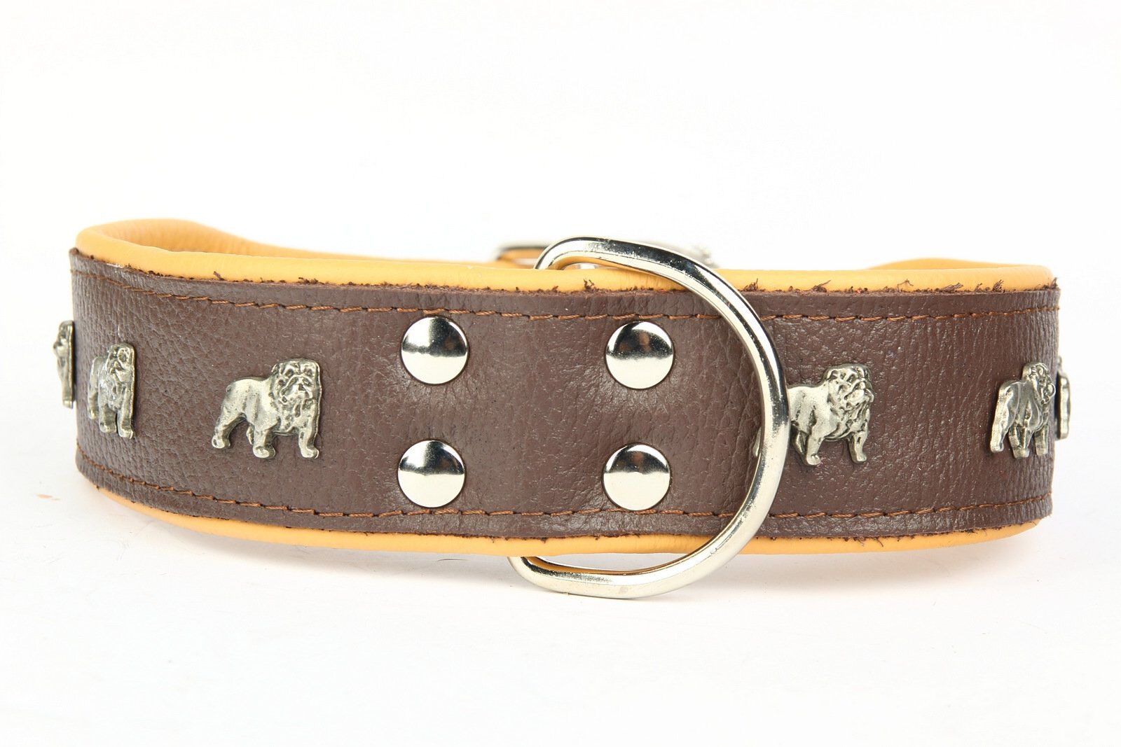 Yogipet - Collier Super Bulldog Cuir pour Chien Marron - T75 60/73cm Image num&eacute;ro 5