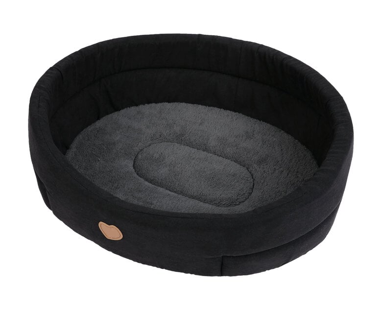 Animalis - Corbeille Tissus Suédine Noir et Gris pour Chien - T1 Image numéro 1 Animalis - Corbeille Tissus Suédine Noir et Gris pour Chien - T1 Image numéro 1