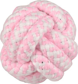 Flamingo - Balle Tressée Small Dog Ivar Rose pour Chiens - 6cm