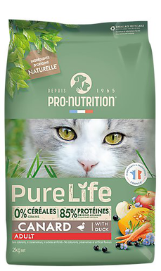 Pro Nutrition - Croquettes Pure Life Chat Adult Canard Pour Chat