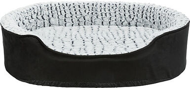 Trixie - Vital Coussin Lino, ovale, noir/gris