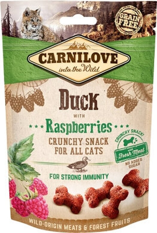 Carnilove - Friandises Crunchy Canard et Framboise pour Chat - 50g Image numéro 1 Carnilove - Friandises Crunchy Canard et Framboise pour Chat - 50g Image numéro 1