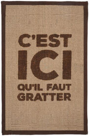 Wouapy - Tapis Griffoir Rectangle Marron pour Chats - 60x38cm