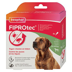 Beaphar - Pipettes Antiparasitaires Fiprotec pour Grand Chien - X4