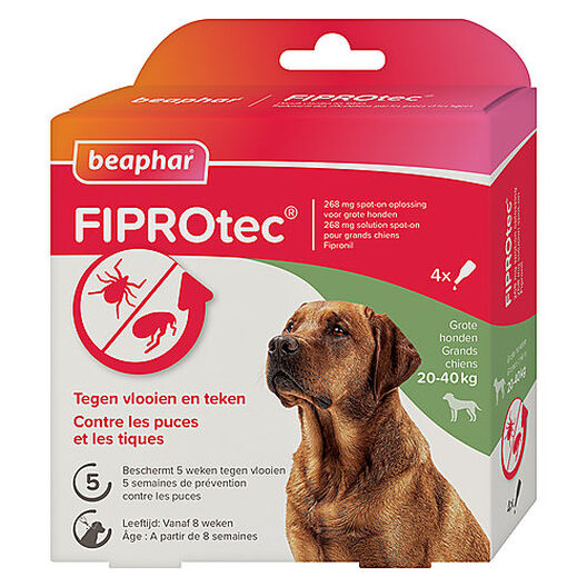 Beaphar - Pipettes Antiparasitaires Fiprotec pour Grand Chien - X4 image number null