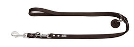 Hunter - Laisse Réglable en Cuir de Bœuf Marron