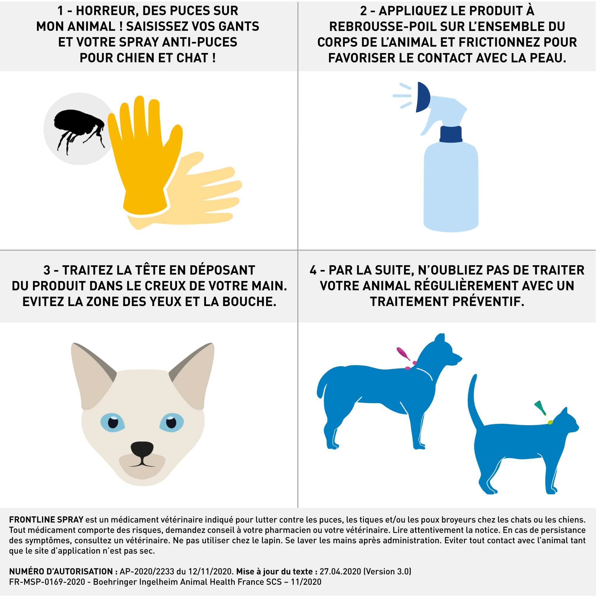 Frontline - Spray Antiparasitaire pour Chien et Chat - 250ml Image num&eacute;ro 4