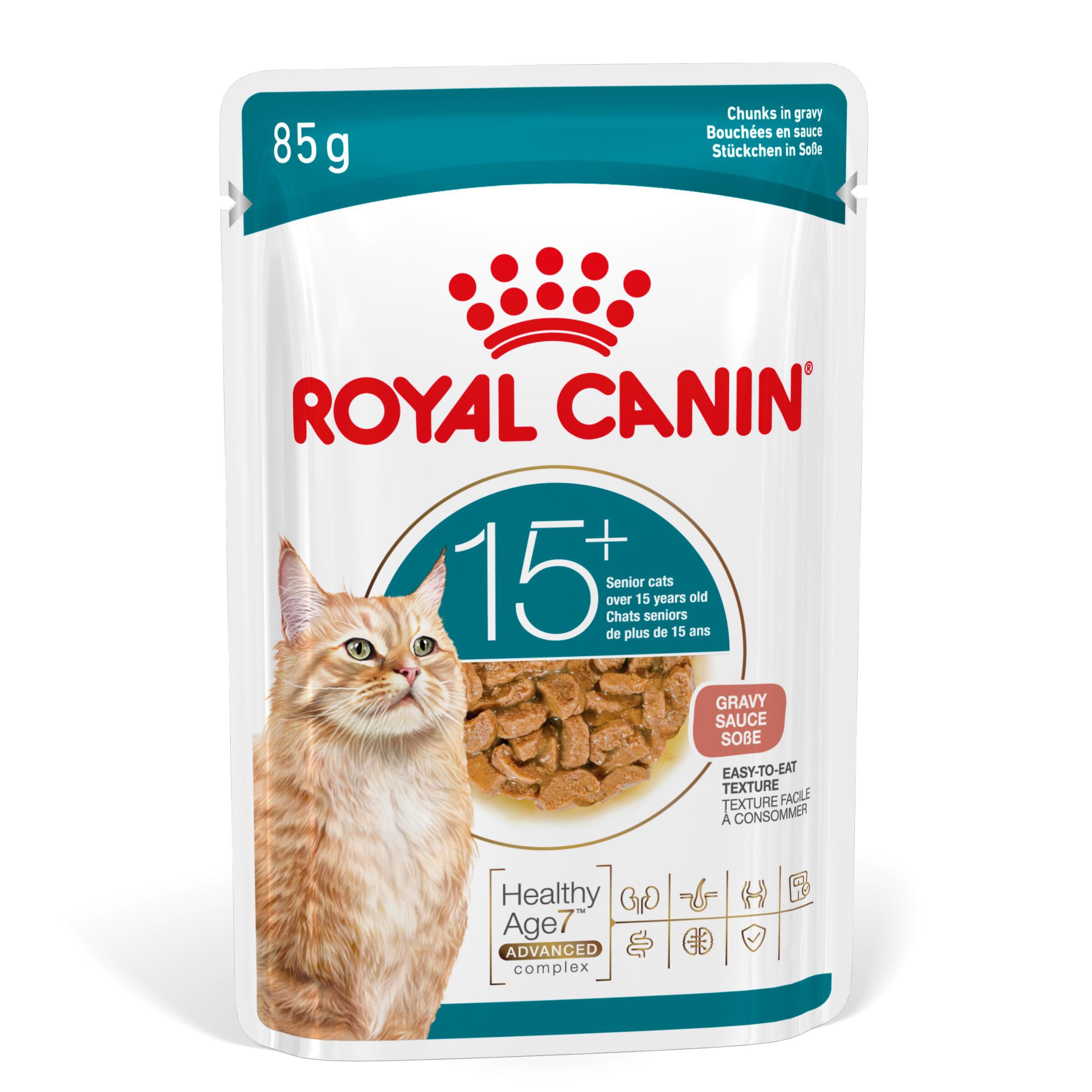 Royal Canin - P&acirc;t&eacute;e en Sauce Ageing 15+ pour Chats Senior - 12x85g Image num&eacute;ro 1