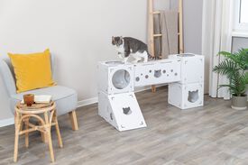 Trixie - Meuble chats Finca carton blanc - 125 cm