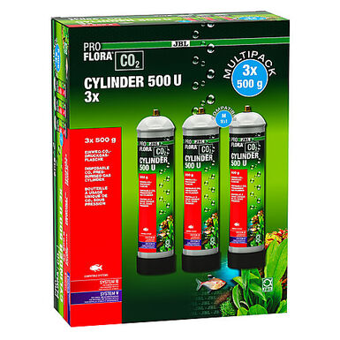 JBL - Bouteilles CO2 Proflora Cylinder 500 U pour Aquarium - 3x500g