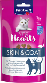 Vitakraft - Friandises Hearts Poisson Beaut&eacute; du Poil pour Chats - 40g