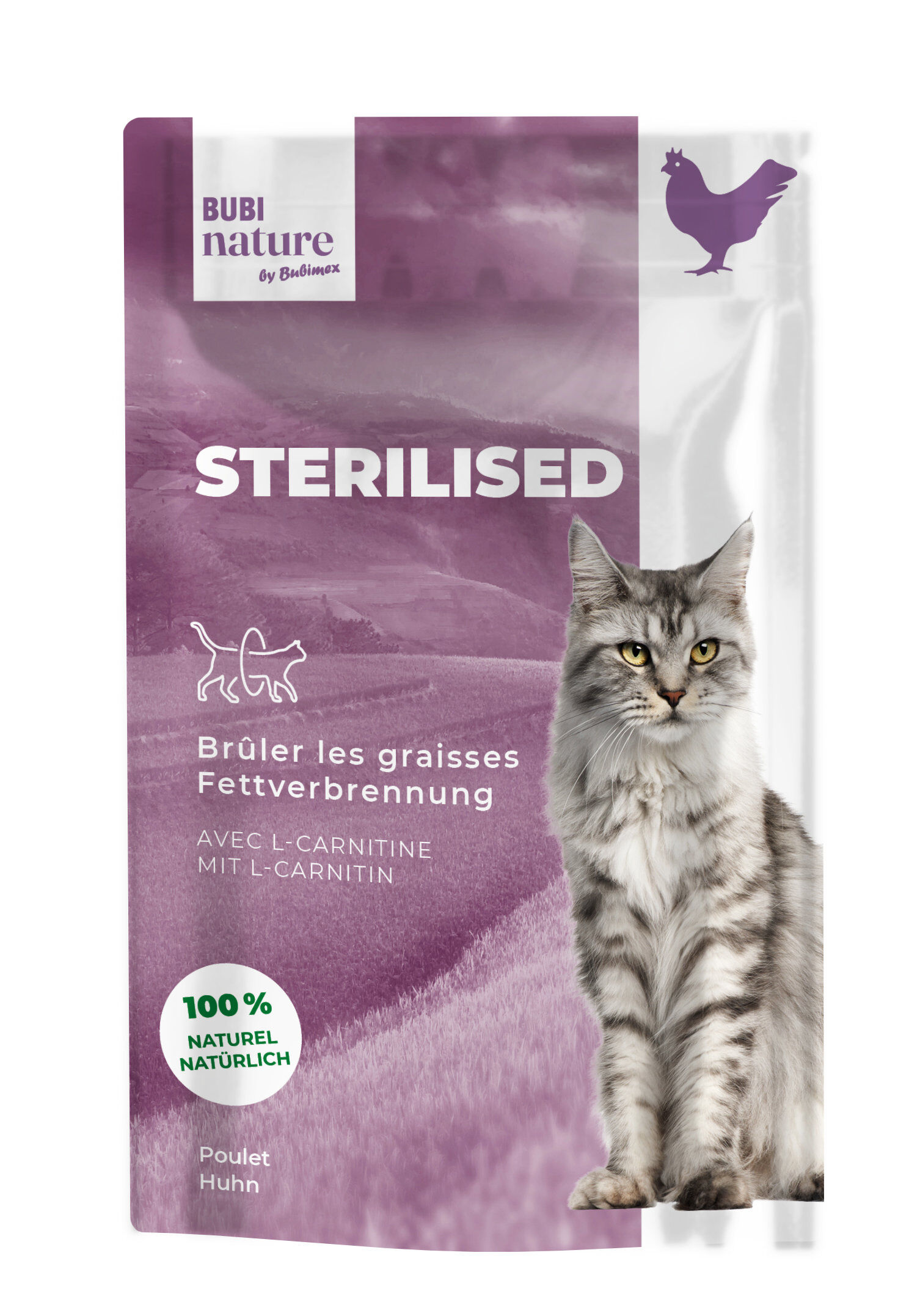 Bubimex - P&acirc;t&eacute;e Bubi Nature Sterilised Poulet pour Chat - 70g Image num&eacute;ro 1