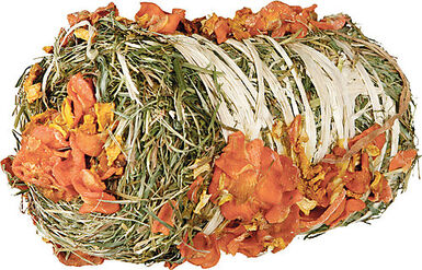 Trixie - Balle de foin à la citrouille et carotte, ø 10 × 18 cm, 200 g