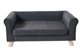Leeby - Canapé Deluxe Gris Royal pour Chien - 52x82x27cm