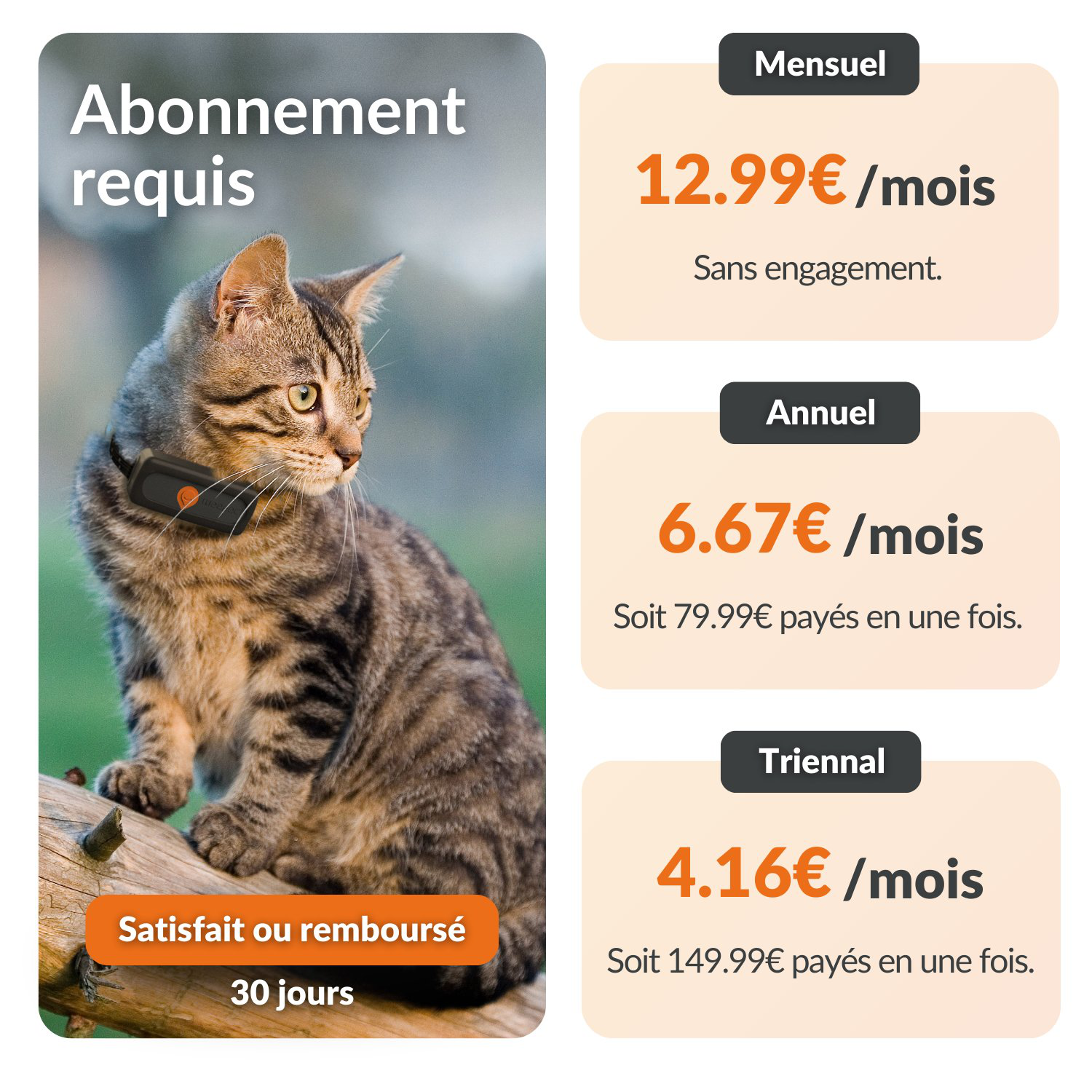 Weenect - Traceur GPS XS Edition 2023 pour Chats - Noir Image num&eacute;ro 6