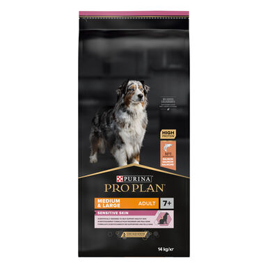 Pro Plan - Croquettes OPTIDERMA Medium & Large Adult 7+ Sensitive Skin Saumon pour Chien Senior