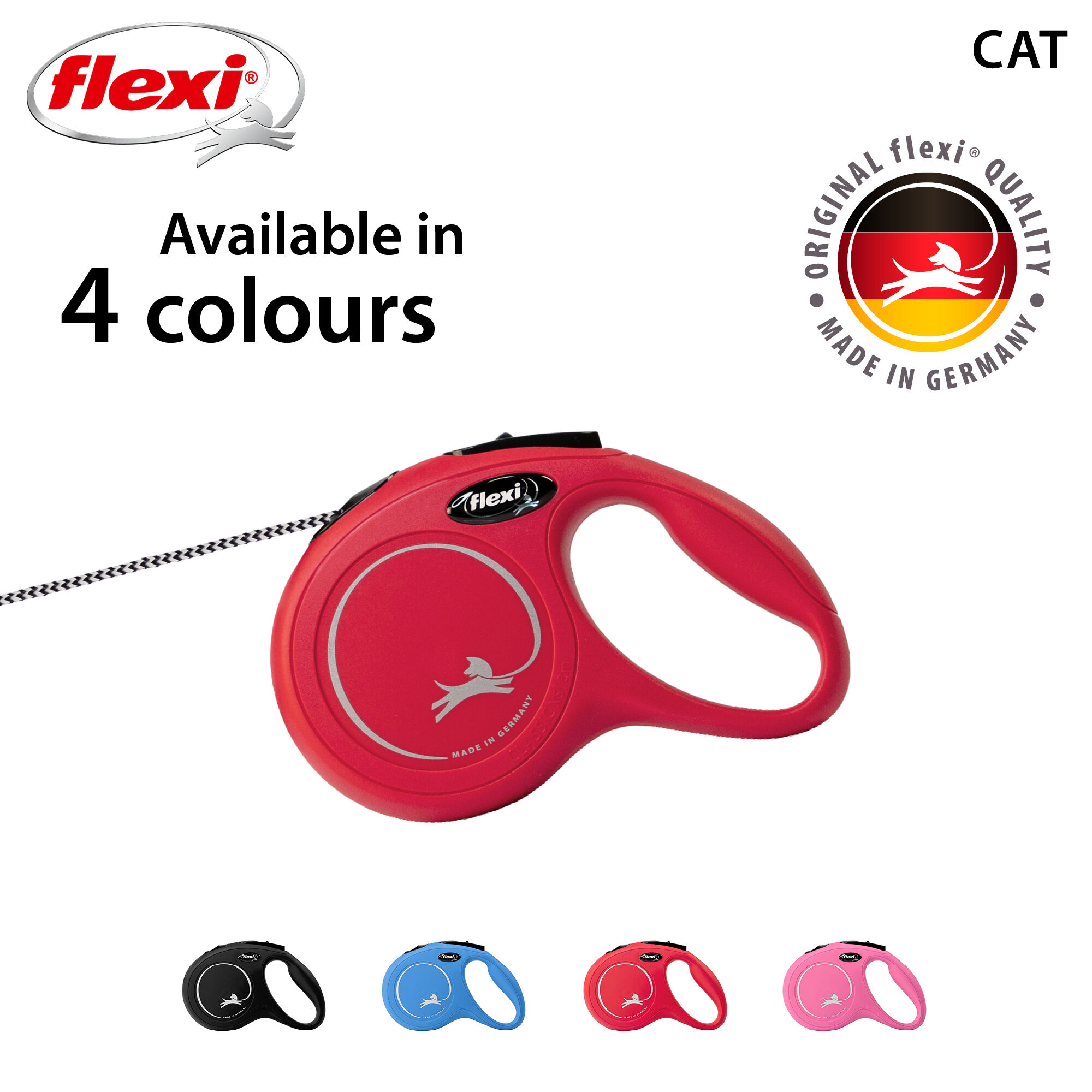 Flexi - Laisse XS pour Chat de 3m - Rouge Image num&eacute;ro 7
