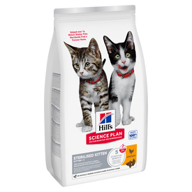 Hill's Science Plan - Kitten Sterilised Cat Croquettes Pour Chaton St&eacute;rilis&eacute; Au Poulet  - 300g