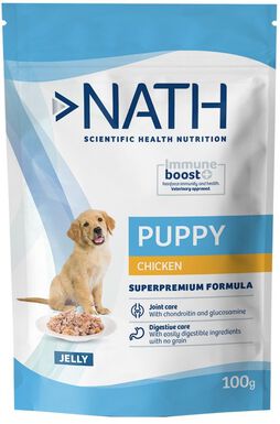 Nath - Pâtée Jelly Immune boost+ Agneau Porc pour Chiens - 100g