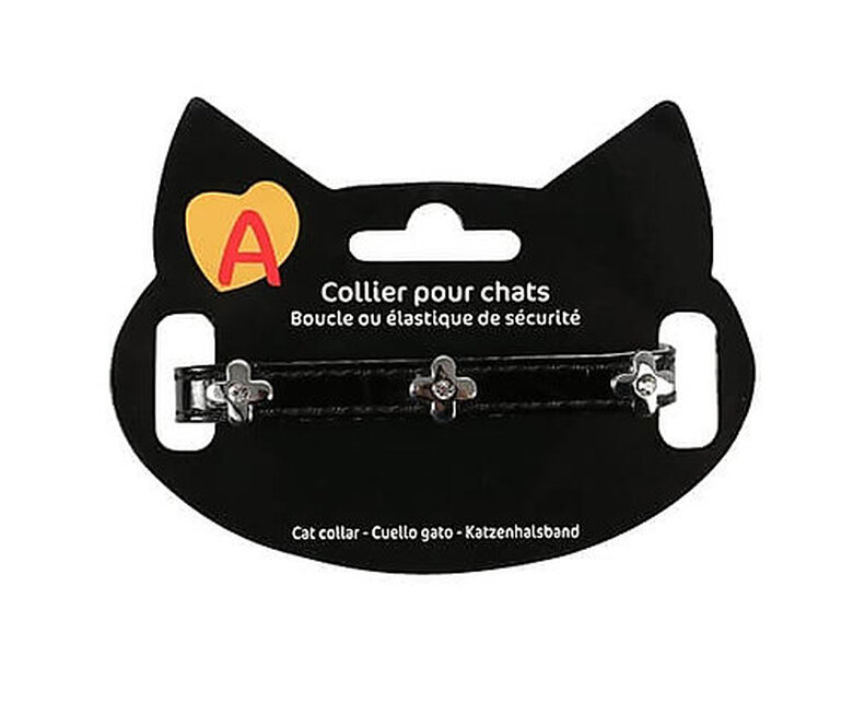 Animalis - Collier Fantaisie Semi pour Chat - Noir image number null