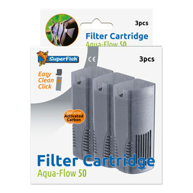 Superfish - Cartouches Filtres Aqua-Flow 50 pour Aquarium - x3