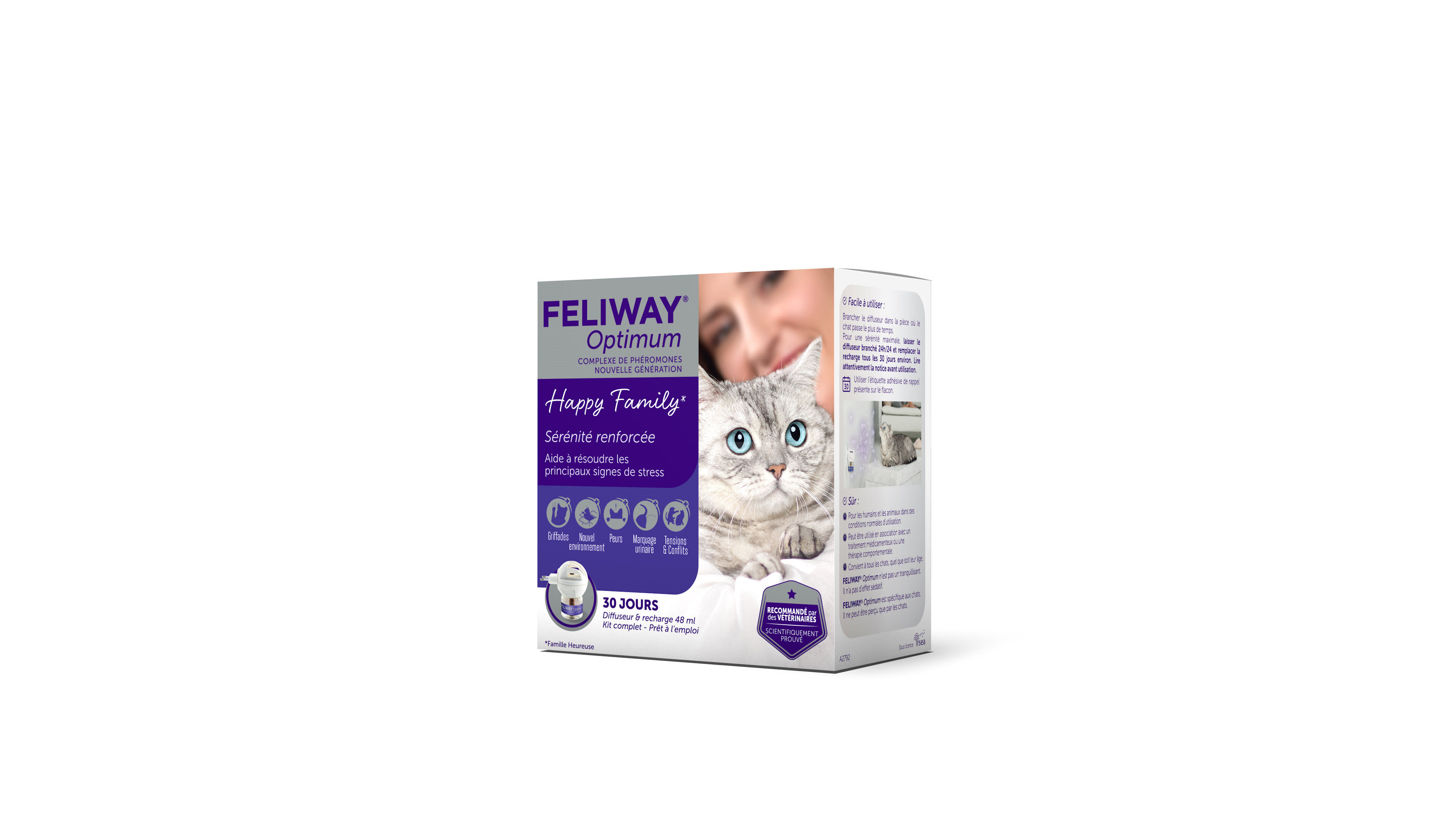 Feliway Optimum - Diffuseur + Recharge 30J pour le Stress du Chat - 48ml Image num&eacute;ro 1