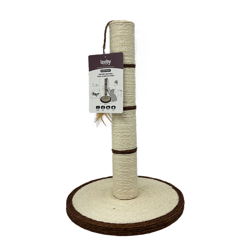 Leeby - Poteau &agrave; Griffoir pour Chats - Marron Image num&eacute;ro 4