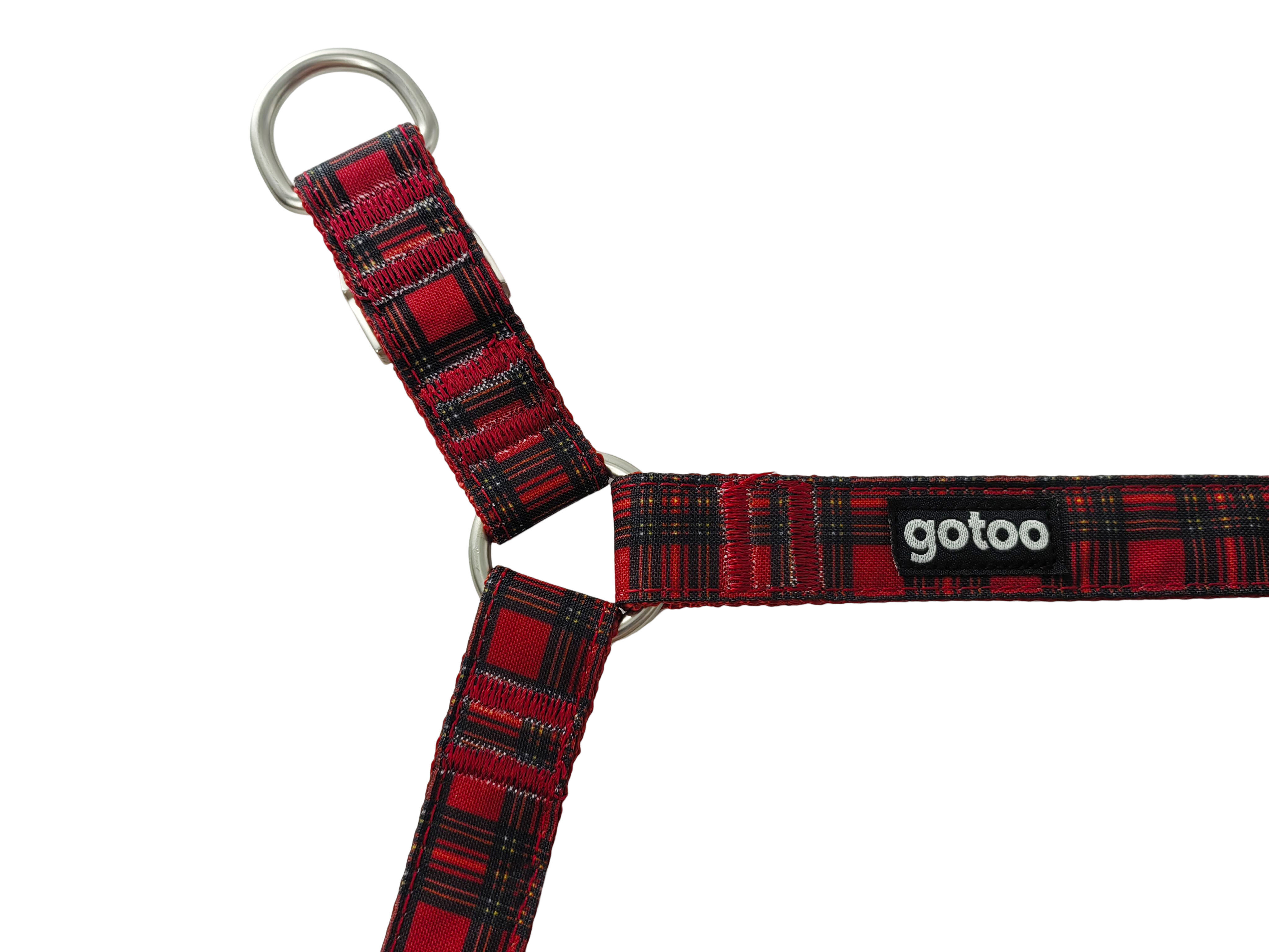 Gotoo - Harnais en Tartan Rouge pour chien - XS Image num&eacute;ro 4